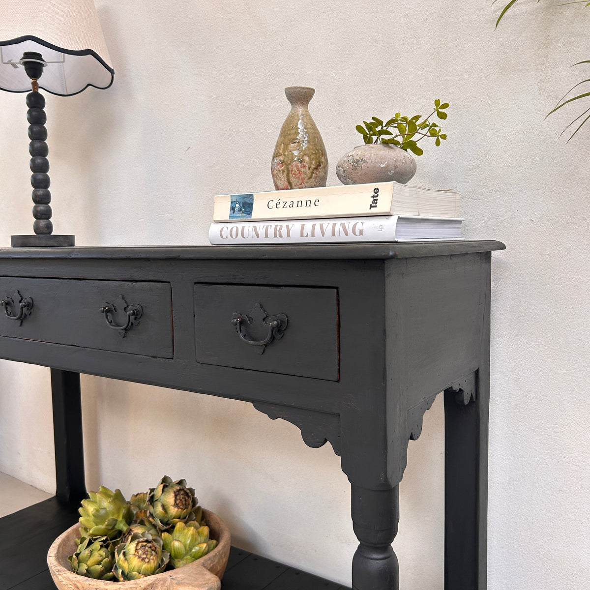 Antique Black Console Table | Winchcombe