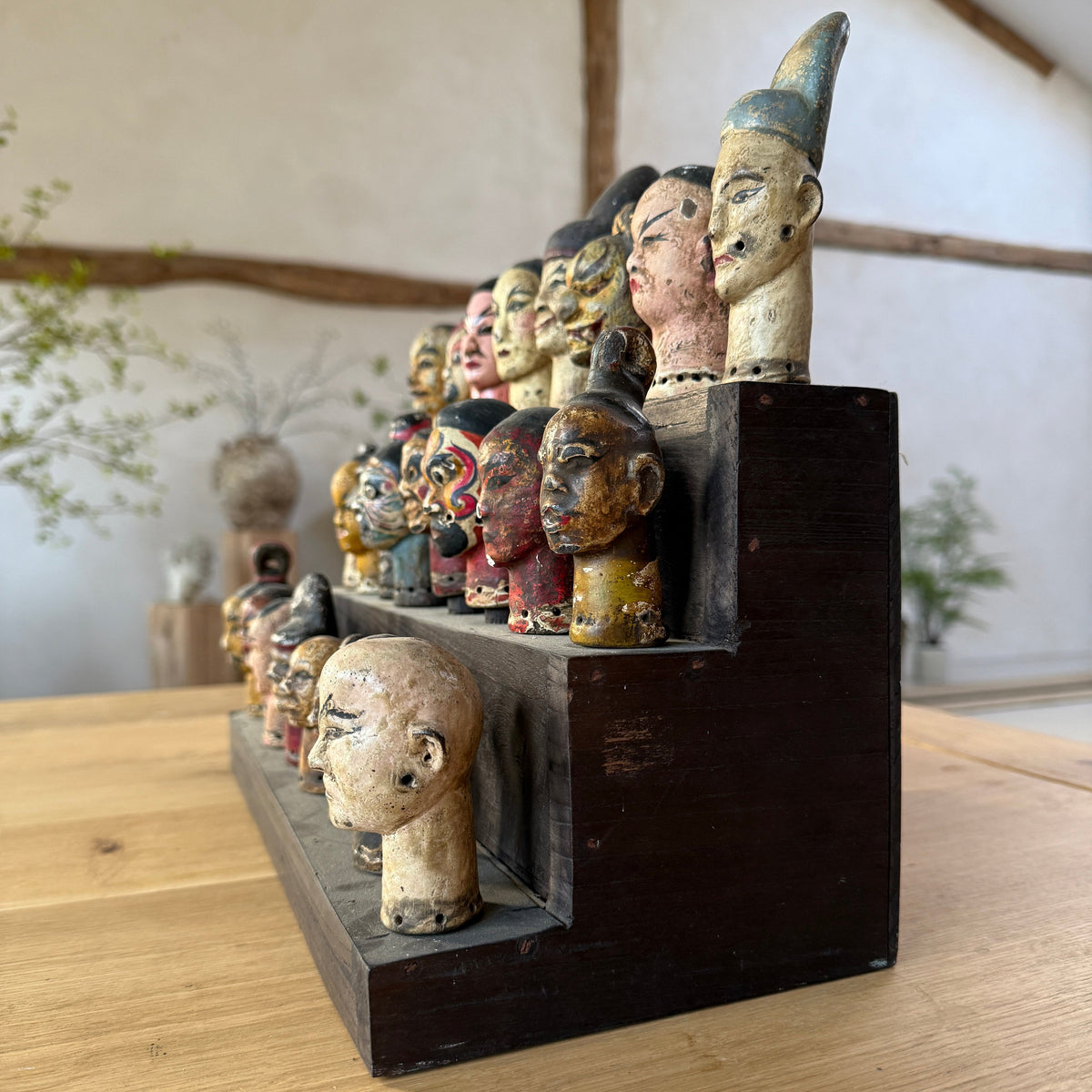 Antique puppet theatre figures
