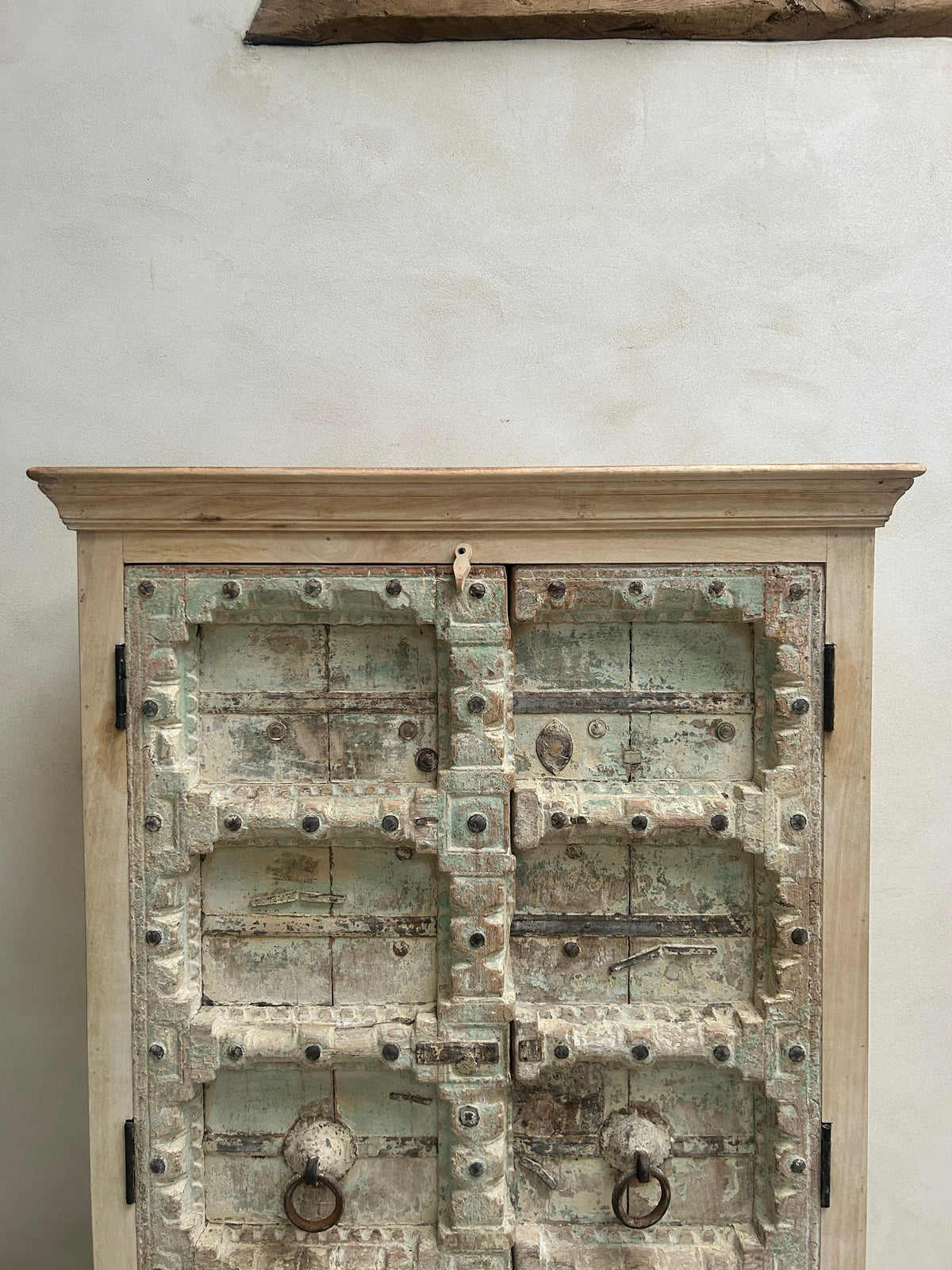 Antique rustic white washed Cupboard | Ayesha