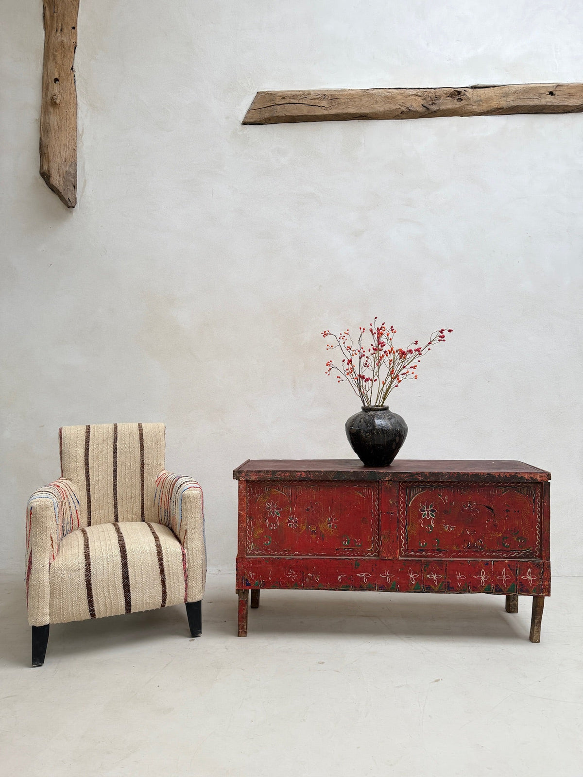 Hand-Painted Antique Marriage Chest | Zandi
